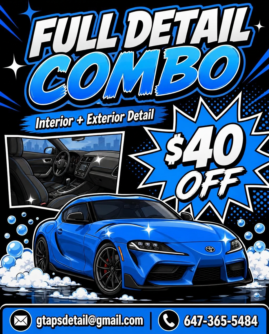 Full Detail Combo detailing deal flyer
