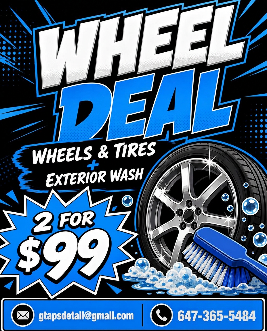 Wheel Deal detailing deal flyer