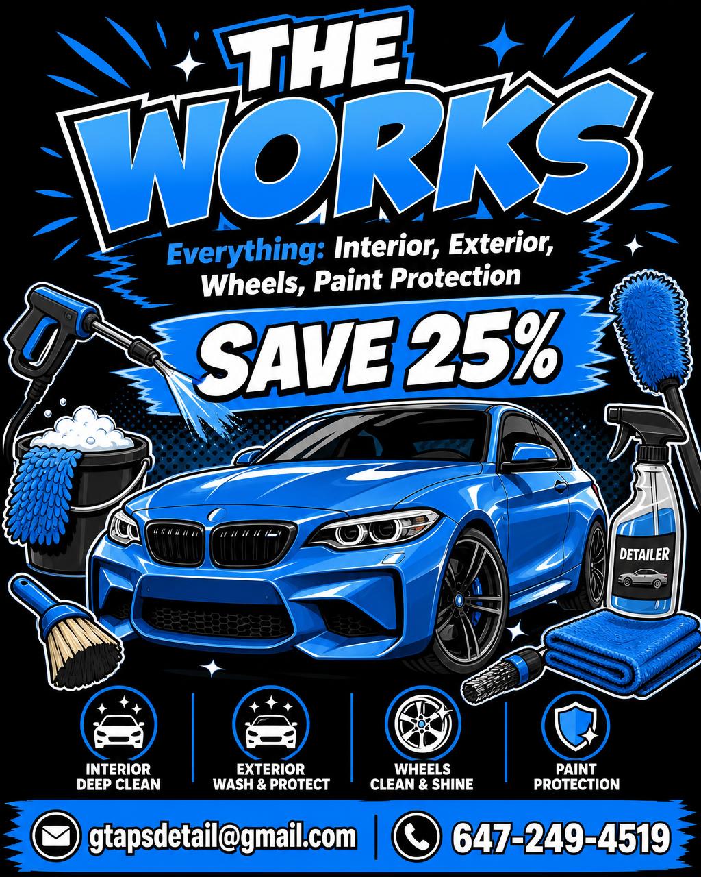 The Works detailing deal flyer