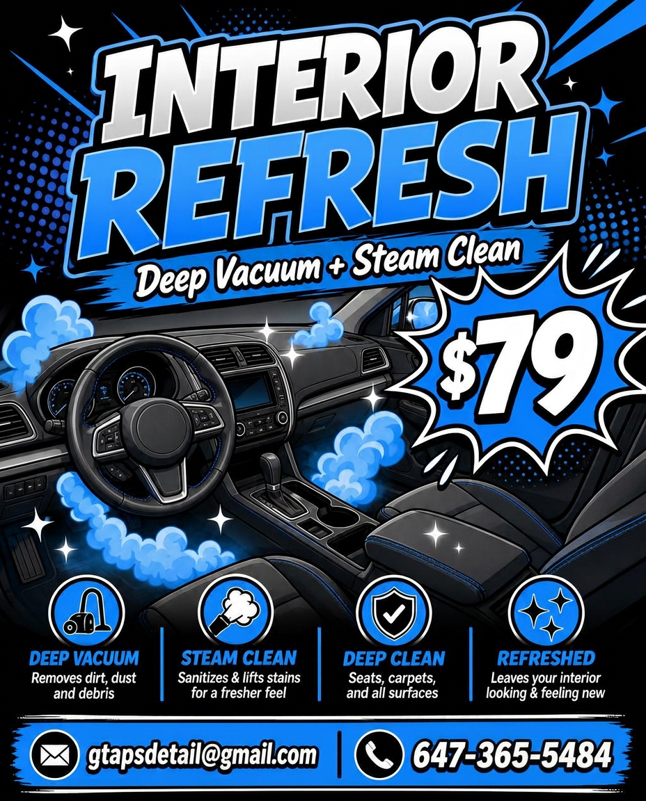 Interior Refresh detailing deal flyer